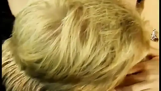 Randy brunette slut fucks and sucks
