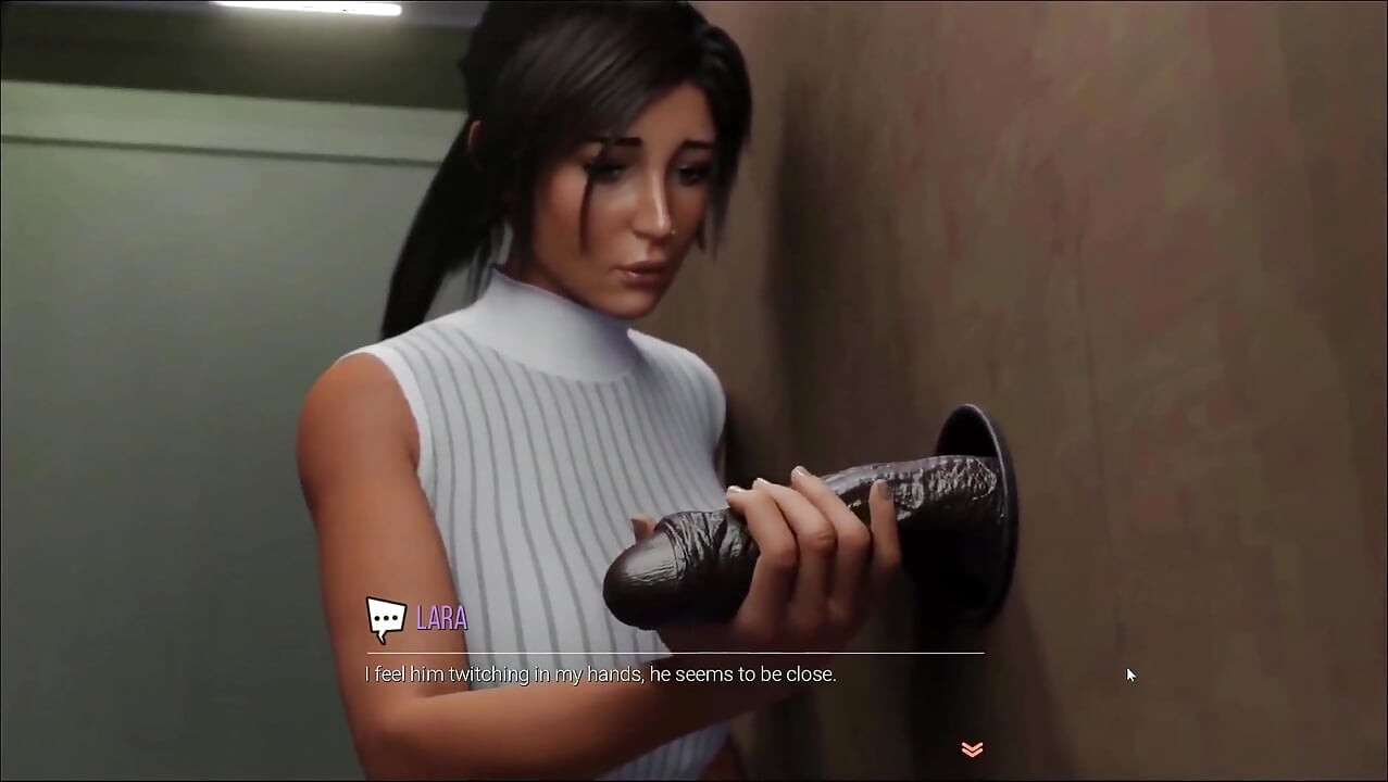 Croft Adventures Game Hentai Parody Ep.6 Brunette mendapat muka besar dari ayam hitam besar!