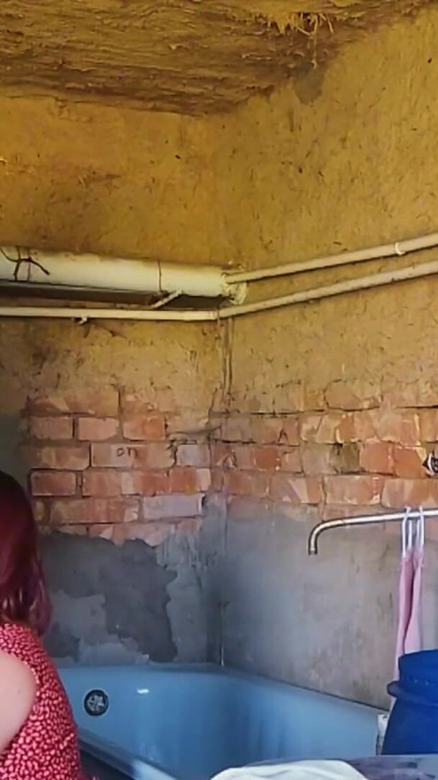 I fucked a village whore right in the barn where she was doing laundry | Clip 2
