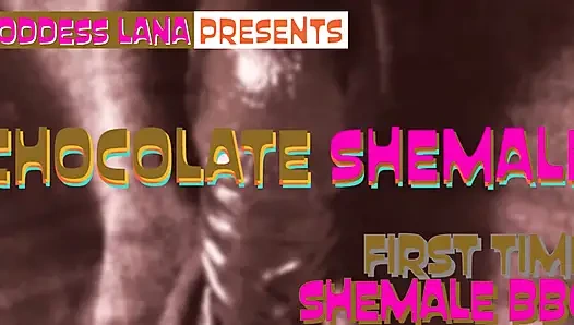 AUDIO ONLY - Chocolate shemale first time BBC for the fat small cocked sissy