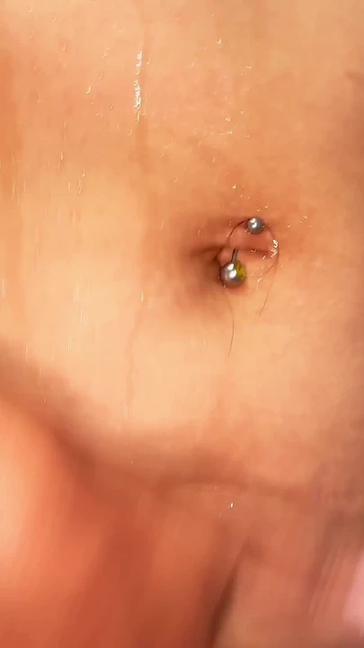 Key moment from "Big buttocked bitch masturbates in the shower when she realizes I'm recording her"
