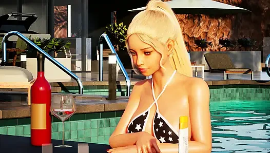 YOUNG HOT GIRL FUCKED BY HER BOYFRIEND ON THE POOL 3D HENTAI ANIMATION