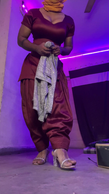 Memorable moment from "indian crossdresser tight silk salwar suit shiny clothes"
