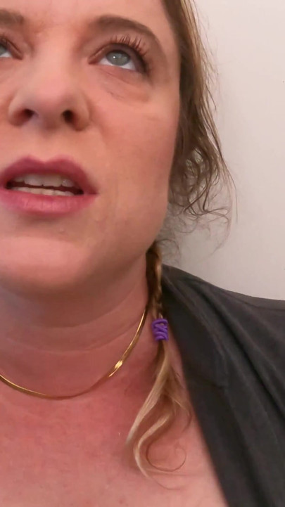 Emotional moment from "Stepmom wants your cock in the bathroom"