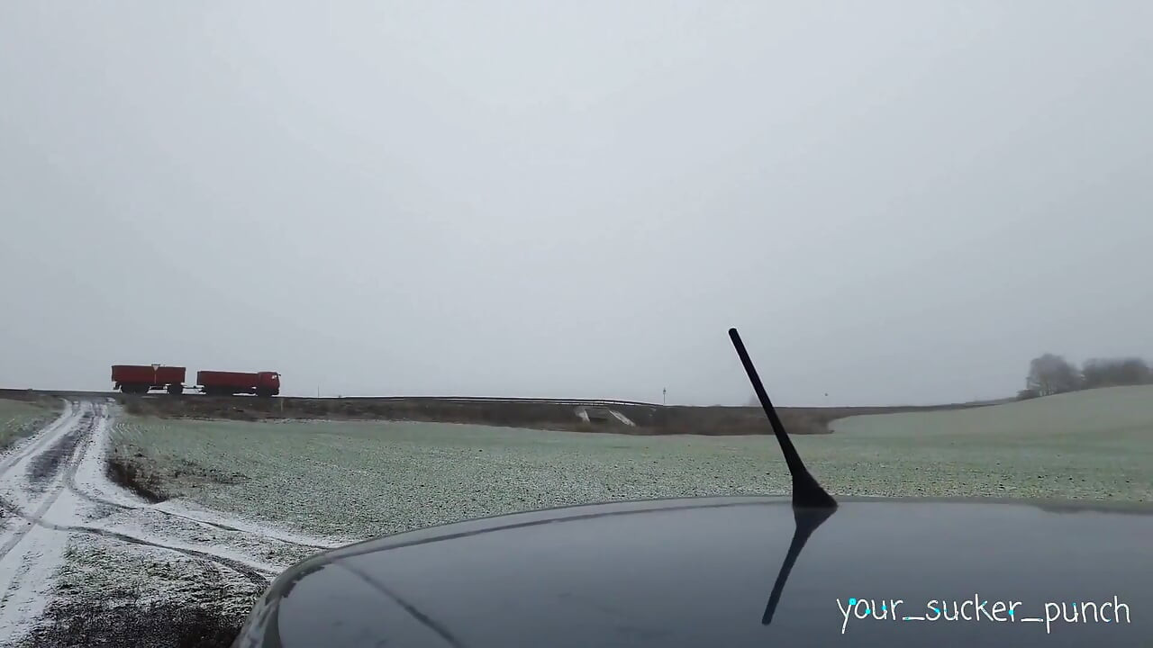 Mouthful of Cum Near the Road