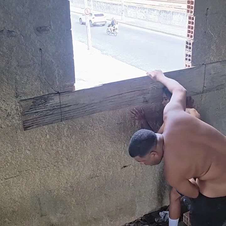 I Caught the Balled on the Terrace 100% Anal