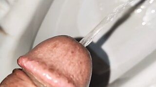 Peeing part 2 indian brown cock pink head