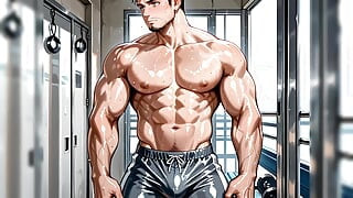 رجال منظمة العفو الدولية بعضلات ضخمة