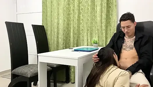 Hard sex with a sexy Latina in my office