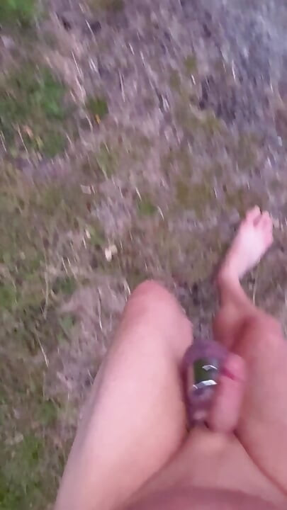 Dogging spot risky barefoot nude walk
