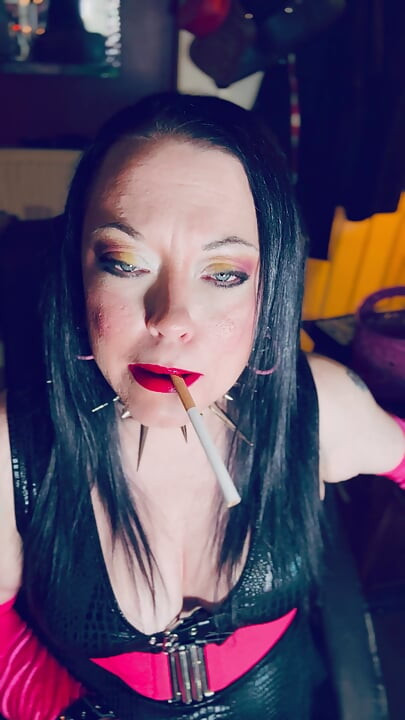 She's The Best At What She Does! Tina Snua Lighting Up A Cigarette With Matches & Smoking In Gloves