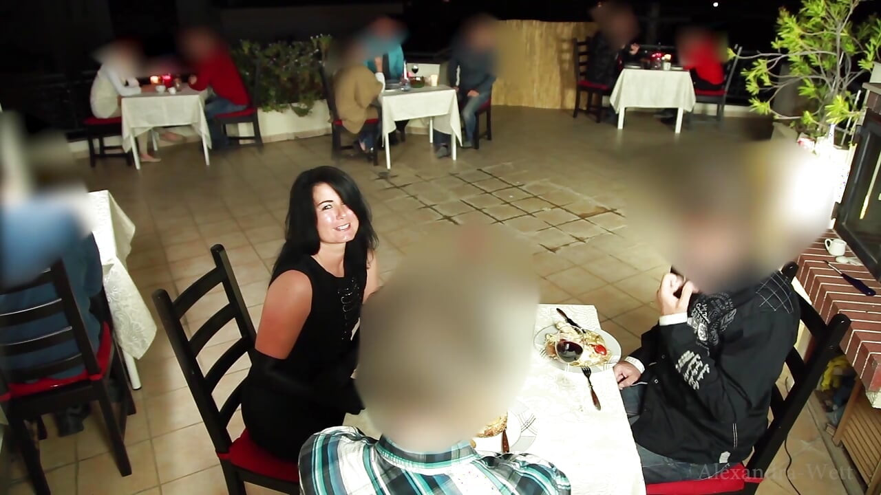 Public Extreme! Hot Licking and Fucking Orgy in a Restaurant