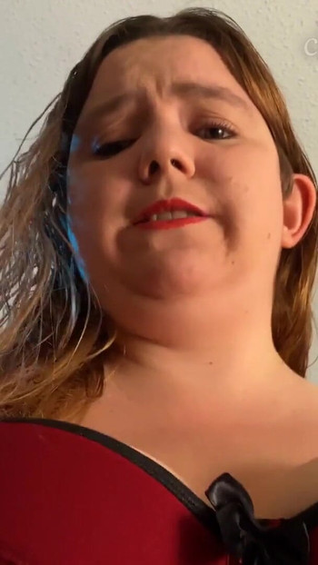 Emotional moment from "Domme Marie Rides you - POV Three BBW Orgasms - 38G Torpedo Bra and WeVibe"