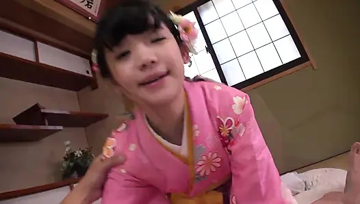 Japanese Babe Gets Her Tight Hairy Pussy Filled with Hot Cum