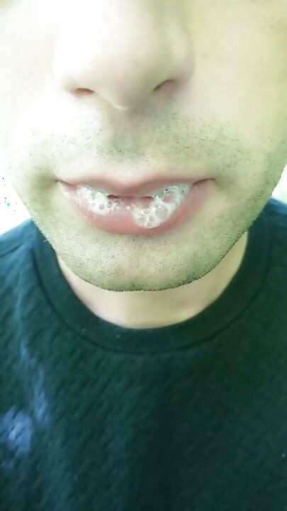 Showing Cum Load in Mouth and Swallowing - Solo Cum Play After Getting Cum in Mouth