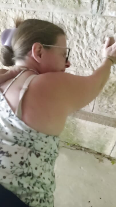 Jade gets bz outdoors