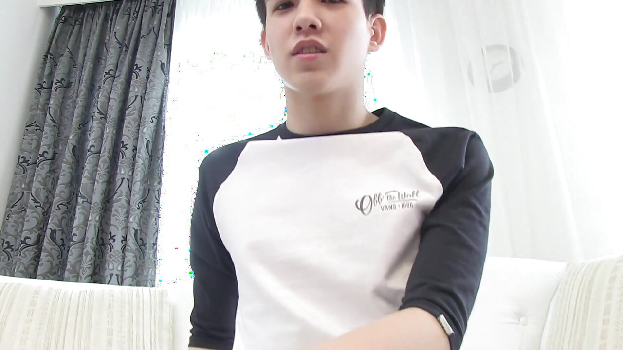 Young Handsome Boy Masturbates and Cum on His Belly
