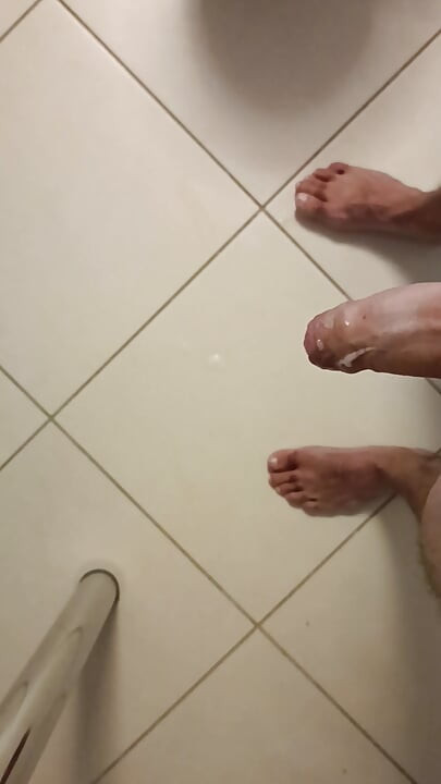 Two hands grabbing my cock hard