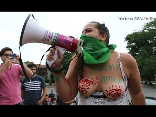 Topless tetazo -demo in Salta Argentinië