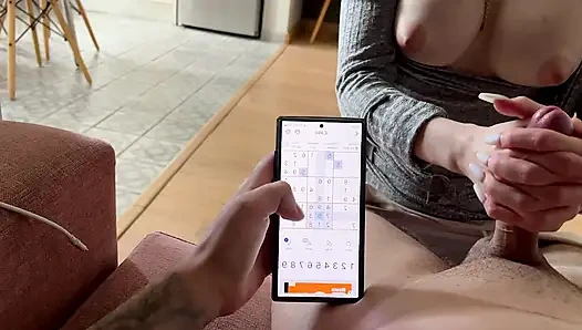 Üvey Oğlum Sudoku Oynuyor Ve Ben Onun Peni̇si̇ Ile Oynuyorum!!