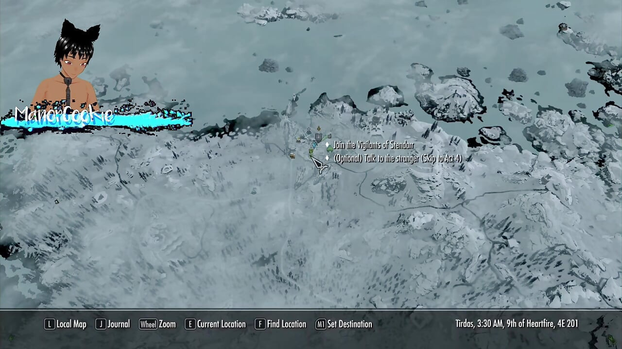 Skyrim B y L mod - Un poco más explorando e incluso una cueva, tiempo para algunas damas