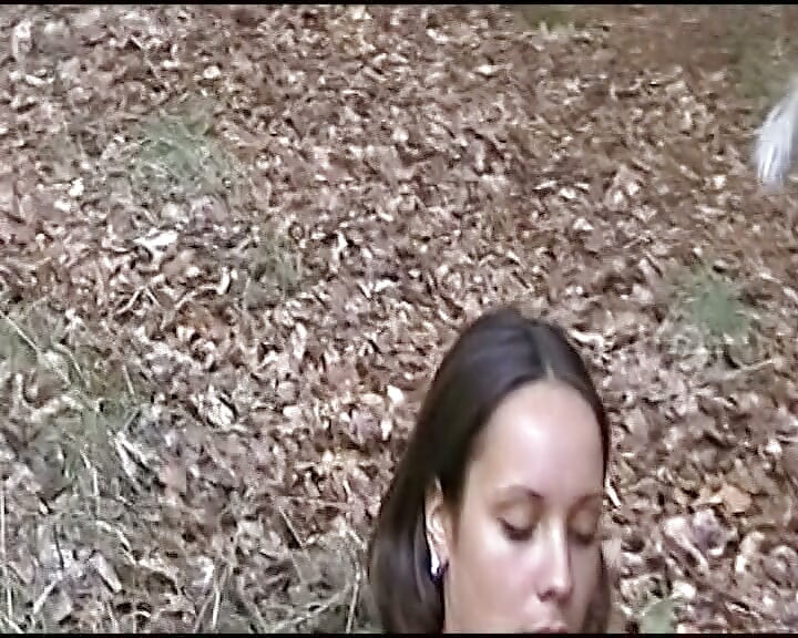 Beautiful German doll rides dick in the woods