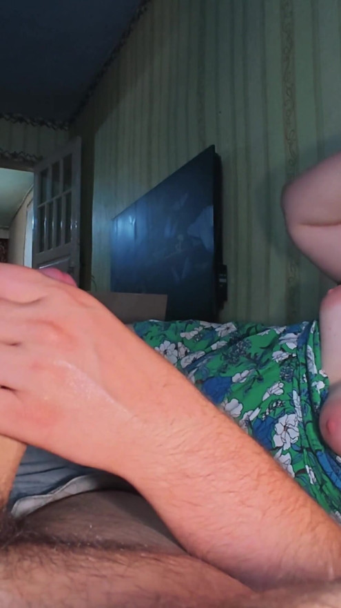 He came all over my chest when I jerked him off | Clip 1