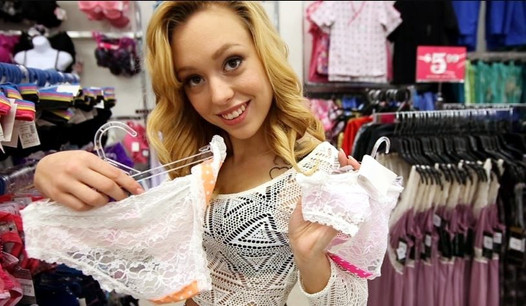 Petite Young Blonde Teen Fucked After Panties Shopping POV