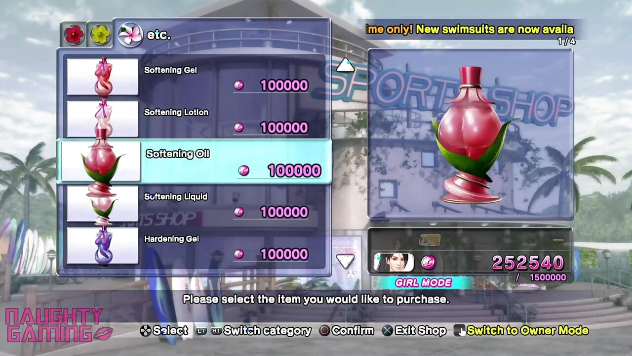 Dead Or Alive Xtreme 3 Boob Enhancer & Jiggle -voiteet