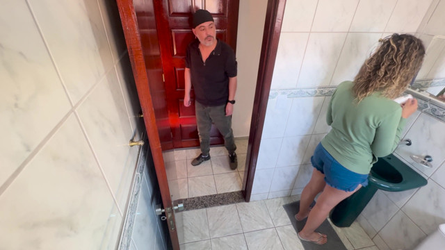A Rubs Against His Step-sister in the Bathroom