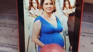 Трибьют спермы для беременной Jenna Fischer - 1