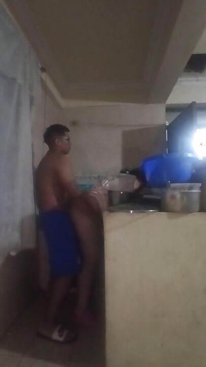 The Boss Comes Into the Kitchen to Fuck Me, His Cock Excites Me