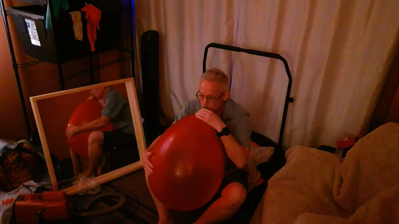 159) Two Large Round Balloons with Lotion Popped!