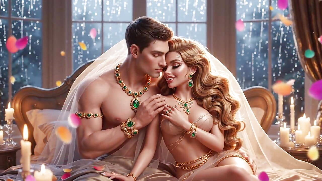Desi Couple Ki Full Night Passion – Gold Jewelry Mein Sexy Bhabhi Aur Muscular Husband Ka Hot Bedroom Romance