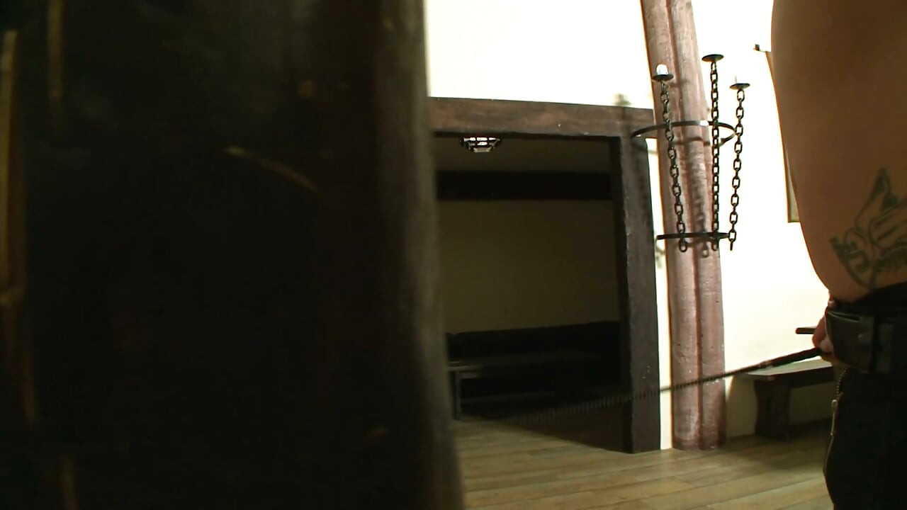 粉发奴隶被肛门扩张并锁链束缚
