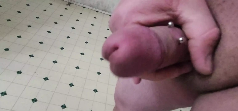 Dick pierced masterbation
