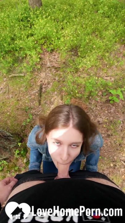 I ejaculated in her mouth in the woods | Clip 1