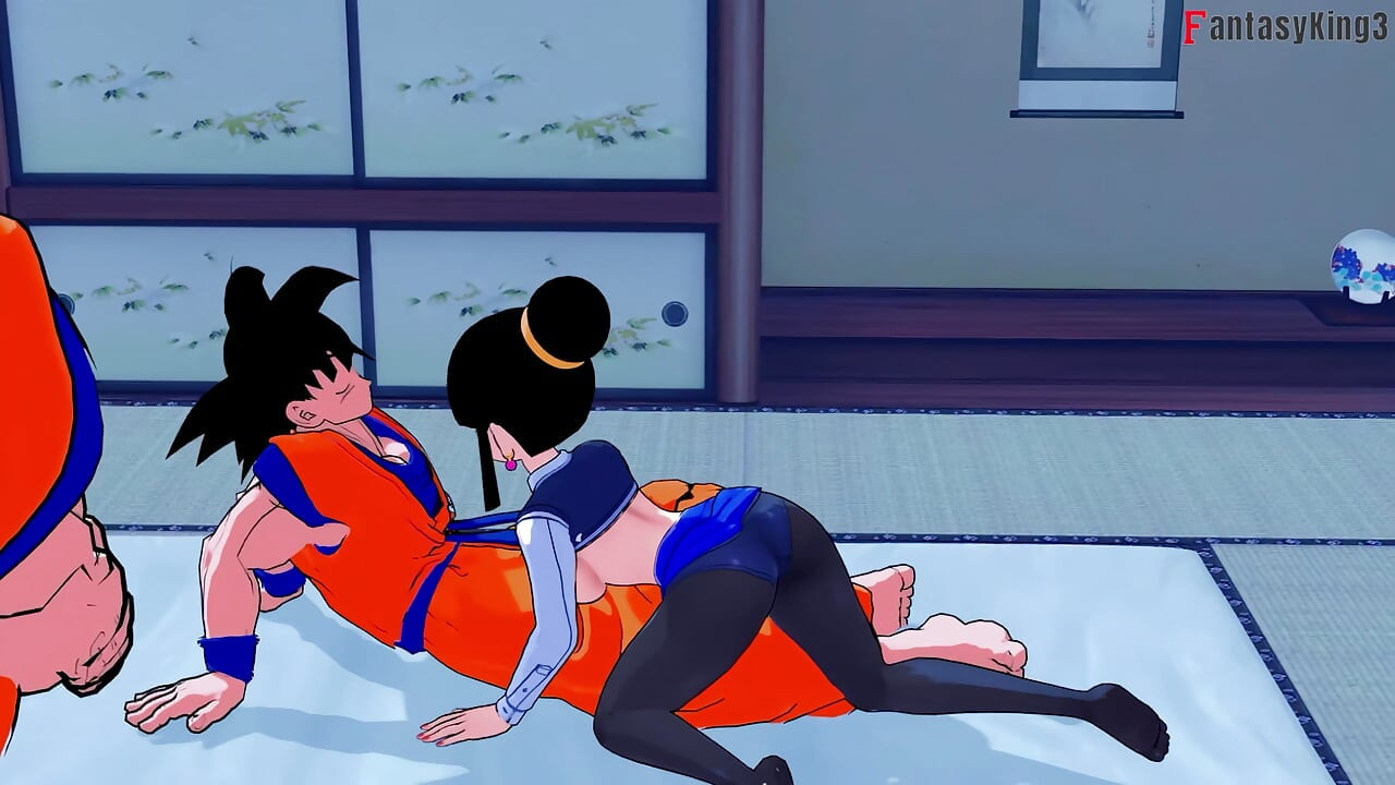 Gohan îi vede pe Goku și Chi făcând sex și li se alătură - Dragon Ball Zex Series