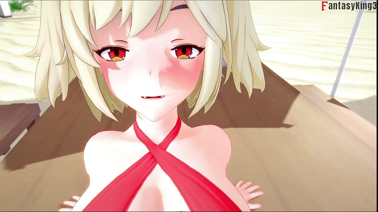 Burnice bikini hete Ahegao seks op het strand - 4 - Zenless Zone Zero (ZZZ)