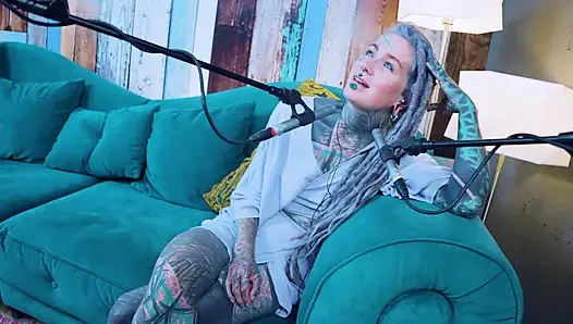 I talk about J - Jelousy - ASMR podcast SFW talking goth skinny girl dreadlocks tattoo model inked girl