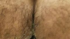 Close up anal hairy ass