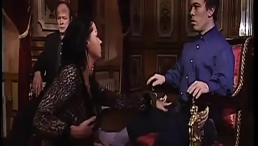 Blonde German with Naturals Gets Anal Drilled in Vintage Orgy Age Gap