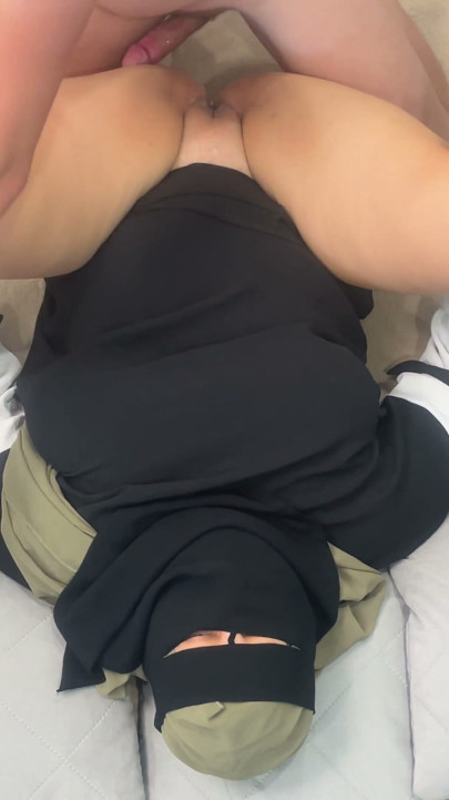 Sexy wife in a hijab has sex with her husband and gets creampied in her pussy | Clip 1