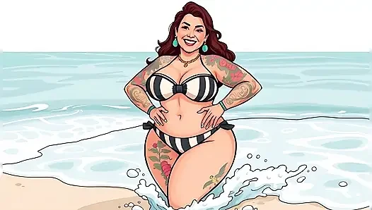 Ai Tattoo Art Curvy Bikini Women
