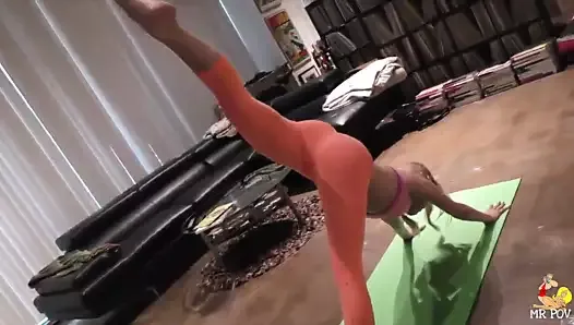 Yoga Slut Alina West enjoys anal sex
