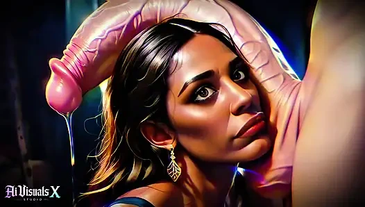 Büyük memeli ve götlü zenci tanrıçalar - beyaz yarak ibadeti: karanlık asmr ve aşırı kontrast (4k ai animasyonlu porno)