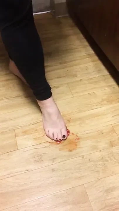 first time srawberry foot crush