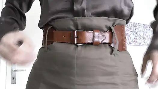 Exciting Belt Fitting with a Linen Skirt, Part 1, Lady Victoria Valente