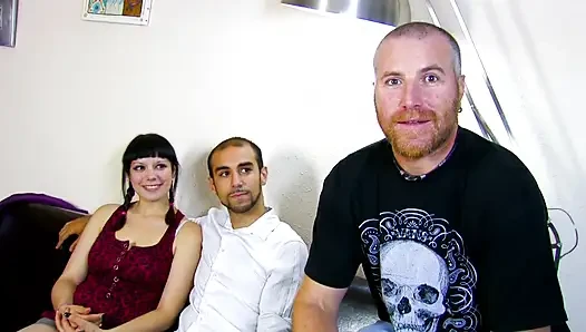 Casting chick is getting fucked on the couch
