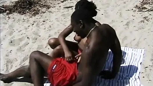 Well favoured non european woman rides huge dick on he rocky shore